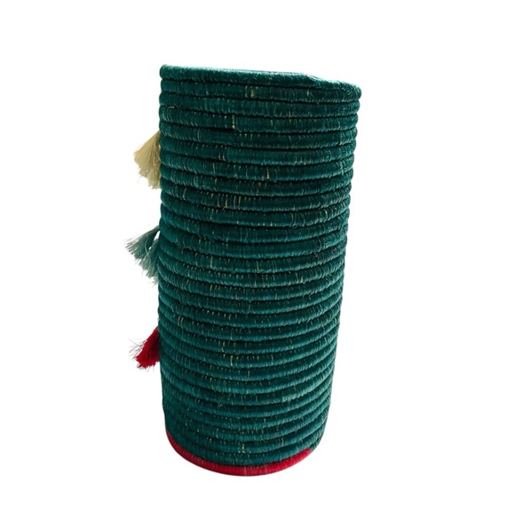 Handmade Woven Wine Bottle Holder from Rwanda or Vase - Picture 2 of 12